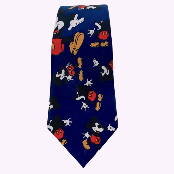 Disney Other - Gold City Disney Mickey Mouse Silk Tie